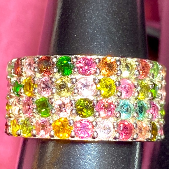 2.86ctw Round Multi Tourmaline Ring - Picture 3 of 13
